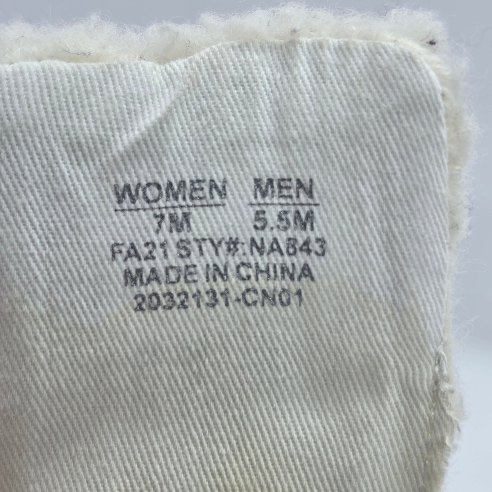 Madewell MWL Court Sneakers Womens 7 White Leather Faux Fur Trim NA843 Low Top - Picture 6 of 14